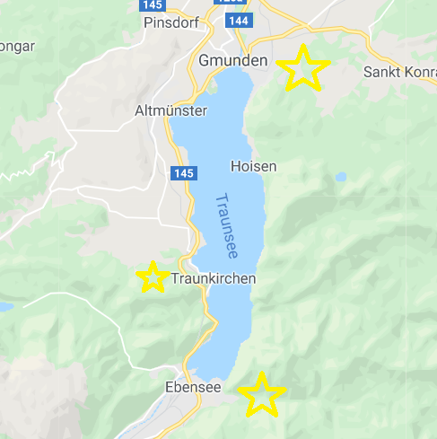 Map of Traunsee